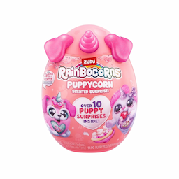 Discover new candy coated cuties with Puppycorn Scent Surprise! Crack open the egg to discover an adorable Puppycorn, along with a scented accessory that will tickle your senses. But the surprises don't end there! Dive into the world of playful fun with puppy poop slime and scented stickers that will leave you smiling from ear to ear.