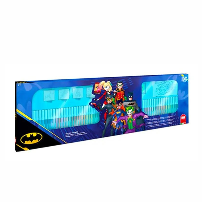 Includes 6 natural rubber stamps, uncured rubber, hand washable blue ink, 60 washable markers with cap, 1 coloring book, 1 notebook and 30 stickers. - Stamps are made of wood and natural rubber and are non-toxic. - Safe and tested by accredited European laboratories. - Perfect tool for teaching your child art.