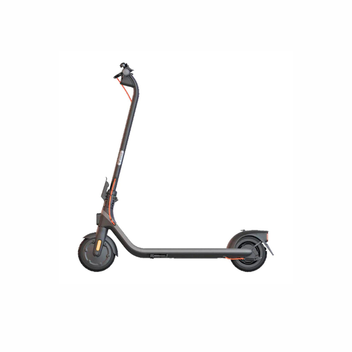 Experience a new level of convenience and style with the Segway Ninebot E2 Plus Electric Kick Scooter. Perfect for urban commuters, this sleek and modern scooter boasts an ultra-thin footboard and a low center of gravity for a smooth, comfortable ride. The high-position lighting ensures your safety while the front-flared cockpit adds more space for comfort. Its unique 2.8-inch screen displays essential information like speed and battery level, designed at a 25-degree tilt for ease of viewing during your ride. Stand out from the crowd with the 256-color RGB ambient light that changes . 15.5 mphMax. Speed 2.8 inScreen Size 15.5 milesTheoretical Range 12.4 Miles at Max.