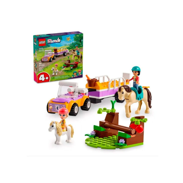 This set helps kids learn to build and it comes with a buildable car and horse trailer, Liann and Zoya mini-dolls, a horse figure, a pony figure and accessories. Helps boost children's confidence and building skills before they start playing.