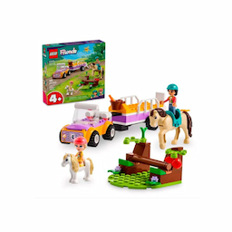 This set helps kids learn to build and it comes with a buildable car and horse trailer, Liann and Zoya mini-dolls, a horse figure, a pony figure and accessories. Helps boost children's confidence and building skills before they start playing.